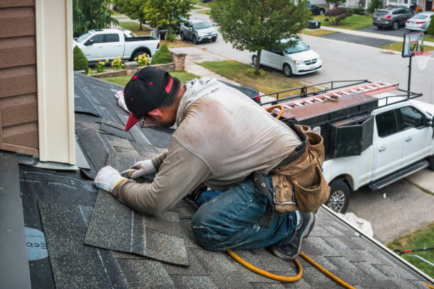 Professional Roofing technician working in Brokaw, WI